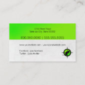 Carte De Visite Contrôle des parasites (Dos)