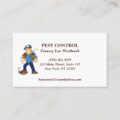 Carte De Visite Contrôle des parasites (Devant)