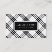 Carte De Visite Contrôle noir et blanc de Buffalo (Devant)