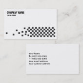 Carte De Visite Contrôles noirs et de blanc (Devant / Derrière)