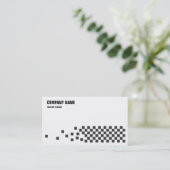 Carte De Visite Contrôles noirs et de blanc (Debout devant)