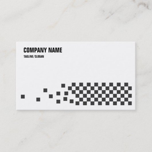 Carte De Visite Contrôles noirs et de blanc (Devant)