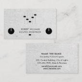 Carte De Visite Contrôleur DJ musical Professional Sound Engineer (Devant / Derrière)