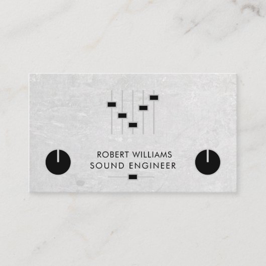 Carte De Visite Contrôleur DJ musical Professional Sound Engineer (Devant)