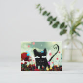 Carte De Visite conversation de wild smart cat kitty gatito (Debout devant)