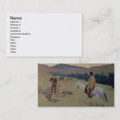 Carte De Visite Conversation, or Dubious Company (huile sur le (Devant / Derrière)