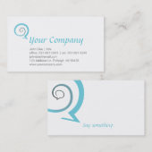 Carte De Visite Conversation spiral (Devant / Derrière)