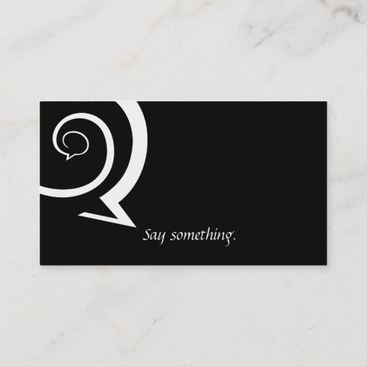 Carte De Visite Conversation spiral (Dos)