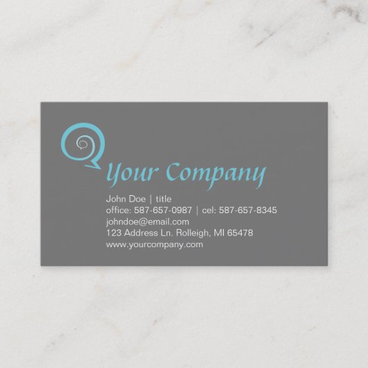 Carte De Visite Conversation spiral (Devant)