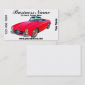 Carte De Visite Convertible 1960 du benz 300 SL de Mercedes (Devant / Derrière)