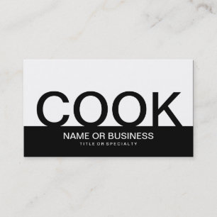 Carte De Visite COOK gras (personnalisable en couleur)