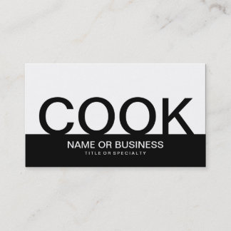 Carte De Visite COOK gras (personnalisable en couleur)