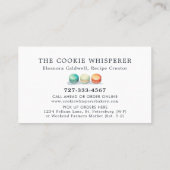 Carte De Visite Cookie Accueil Boulangerie Cuisine de chalet (Dos)