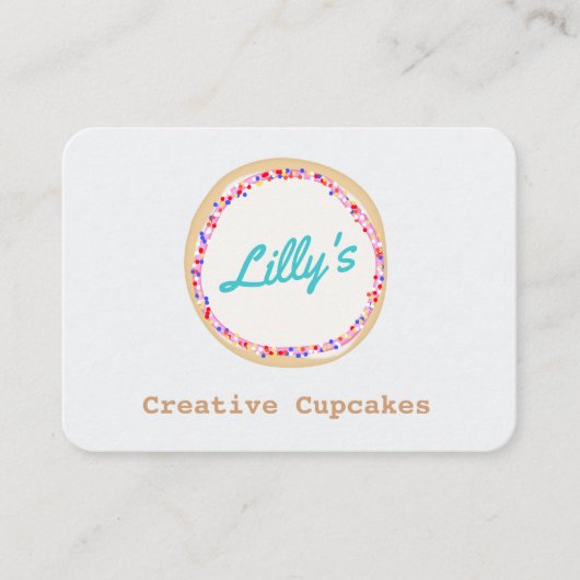 Carte De Visite Cookie ou Cupcake Baker (Devant)