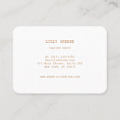 Carte De Visite Cookie ou Cupcake Baker (Dos)