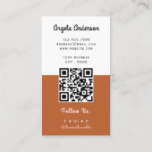Carte De Visite Cookies Code QR Tendance et Site Web (Dos)