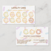 Carte De Visite Cookies Doughnut Sweet Traitements Punch Loyalty B (Devant / Derrière)