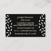 Carte De Visite Cookies noirs Doughnut Sweet Traitements (Dos)