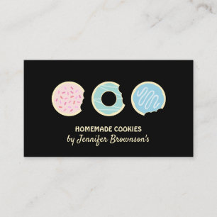 Carte De Visite Cookies noirs Doughnut Sweet Traitements