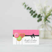 Carte De Visite Cookies Pops Rose (Debout devant)