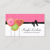 Carte De Visite Cookies Pops Rose (Devant)