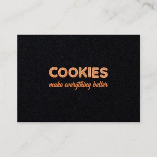 Carte De Visite Cookies tout mieux (Devant)