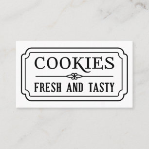 Carte De Visite Cookies Vintage Frais et Savoureux Design de Boula