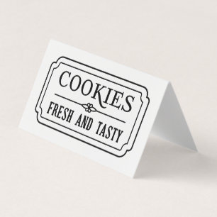 Carte De Visite Cookies Vintage Frais et Savoureux Design de Boula