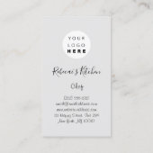 Carte De Visite Cooking Logo Chef Restaurant Gray Golden Knifes (Dos)
