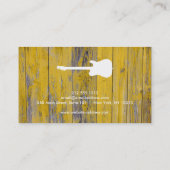 Carte De Visite Cool Arrière - plan en bois Guitare moderne profes (Dos)