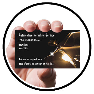 Carte De Visite Cool Automotive Detailing Business Cards