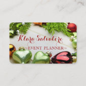 Carte De Visite Cool Awesome Noël Ornements Wreath (Devant)