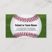 Carte De Visite Cool Baseball Softball Coach Joueur formateur Pers (Dos)
