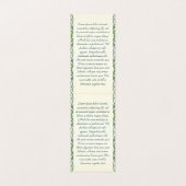 Carte De Visite Cool belle feuille de lotus chinois fleurie verte  (Intérieur déplié)