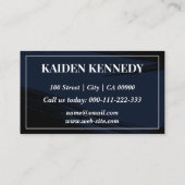 Carte De Visite Cool Black Car Service Détail Modèle photo (Dos)