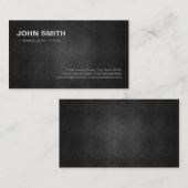 Carte De Visite Cool Black Metal Acier individuel (Devant / Derrière)