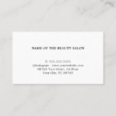 Carte De Visite Cool Bleu Blanc Gras Gras Coeur Salon (Dos)