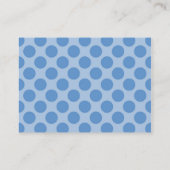 Carte De Visite Cool Bleu Pois Motif sur Blue Cute Cadeaux (Dos)