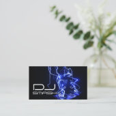 Carte de visite Cool Blue DJ Musique (Debout devant)