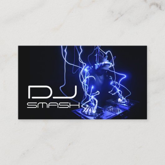 Carte de visite Cool Blue DJ Musique (Devant)