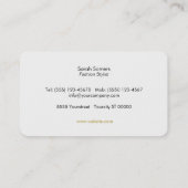 Carte De Visite Cool, bois moderne et Motif du cercle de cuivre (Dos)