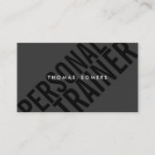Carte De Visite Cool Bold BLack Typographie Personal Trainer (Devant)