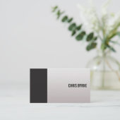 Carte De Visite Cool Bold Moderne Noir et blanc cassé (Debout devant)