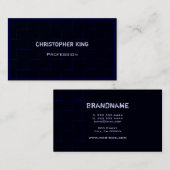 Carte De Visite Cool Bricks Motif Dark Blue Black Professional (Devant / Derrière)