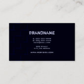 Carte De Visite Cool Bricks Motif Dark Blue Black Professional (Dos)