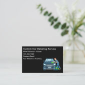 Carte De Visite Cool Car Wash Theme Business Cards (Debout devant)