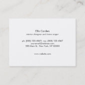 Carte De Visite Cool Chic Noir et Copper Stripes Designer (Dos)