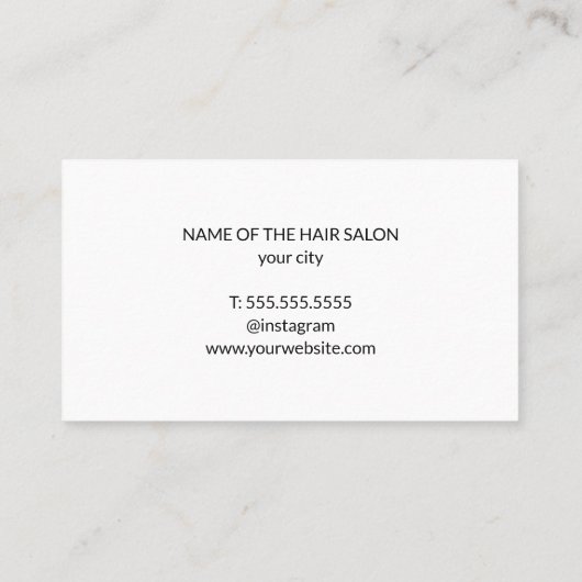 Carte De Visite Cool Ciseaux noirs gris minimaux Coiffeur (Dos)