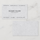 Carte De Visite Cool clair élégant moderne blanc professionnel mod (Devant / Derrière)