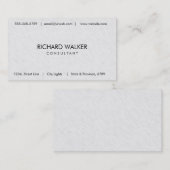 Carte De Visite Cool clair élégant moderne blanc professionnel mod (Devant / Derrière)
